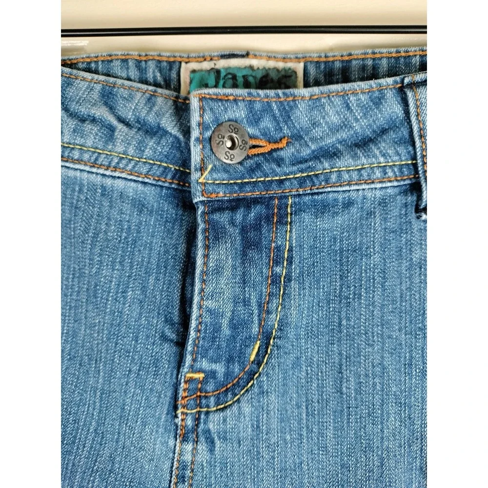 VTG ZANA-DI Custom Painted Flare Jeans Women's 11 Y2K Boho Hippie Mid Rise